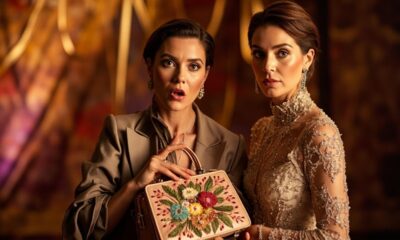 Isabel Díaz Ayuso sorprende con bolso único hecho de mantón de Manila