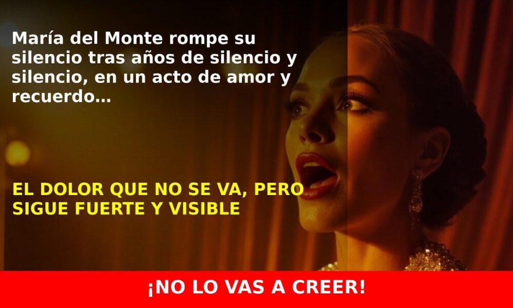 El emotivo mensaje de María del Monte tras 4 años de la partida de su madre
