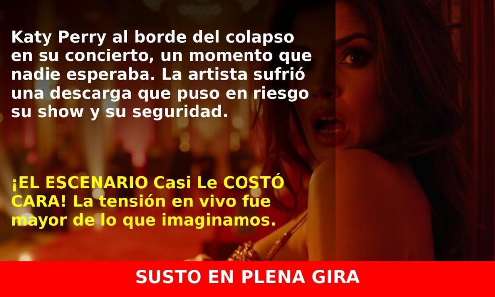 Katy Perry sufre un frente a frente eléctrico en pleno concierto