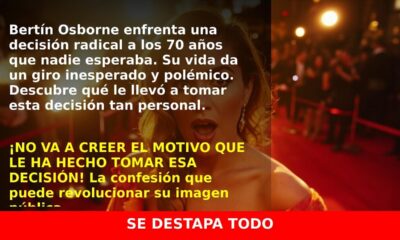 Bertín Osborne se somete a vasectomía a los 70 y sus motivos te sorprenderán