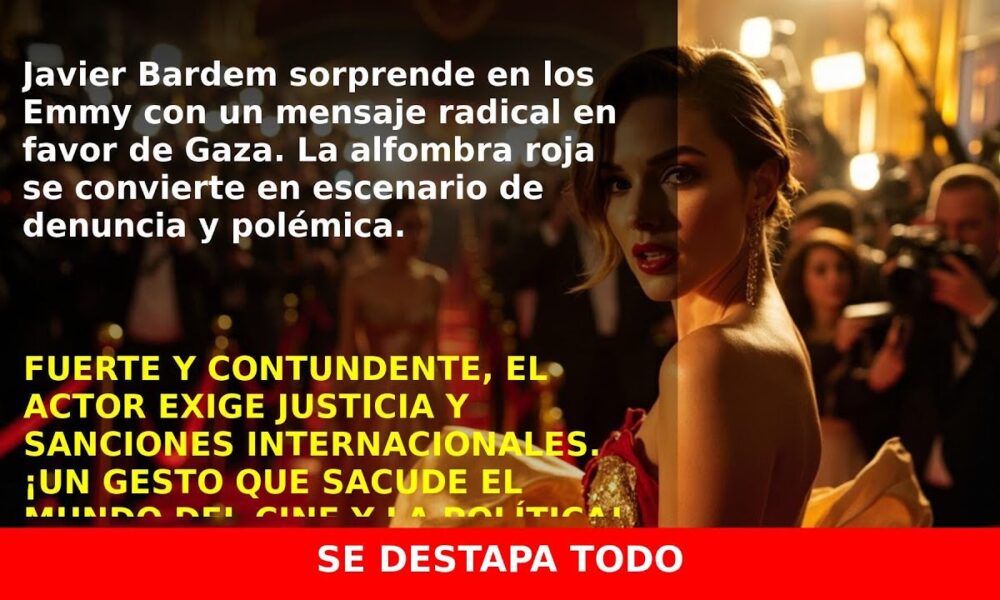 Javier Bardem en los Emmy denuncia el genocidio en Gaza con pañuelo palestino