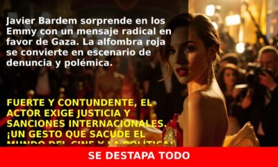 Javier Bardem en los Emmy denuncia el genocidio en Gaza con pañuelo palestino