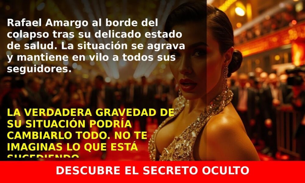 Rafael Amargo en Estado Crítico por Graves Problemas de Salud