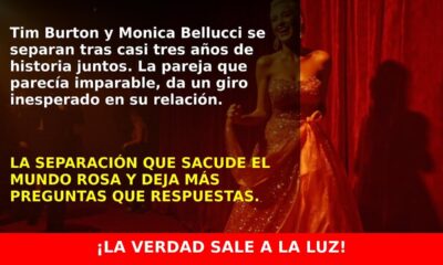 Tim Burton y Monica Bellucci anuncian su separación tras casi tres años juntos