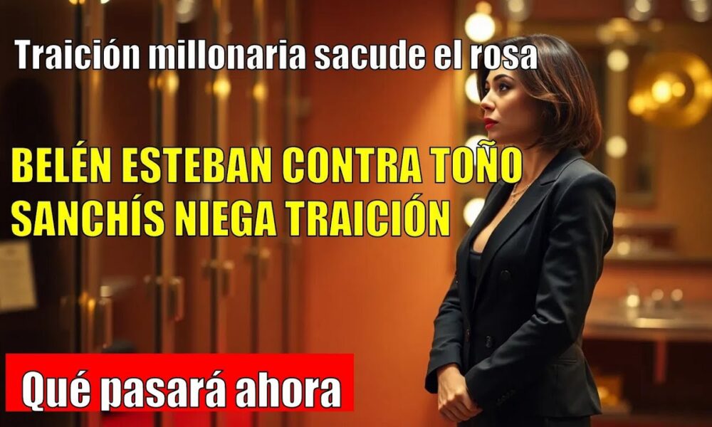 Belén Esteban revela la traición millonaria de Toño Sanchís