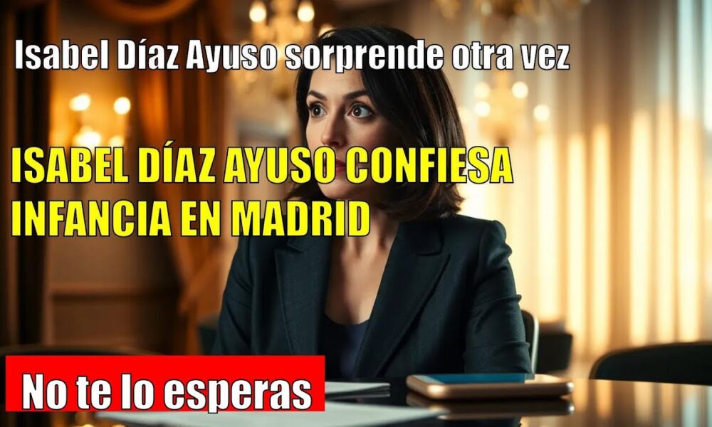 Isabel Díaz Ayuso SORPRENDE con su infancia entre madrid y avila