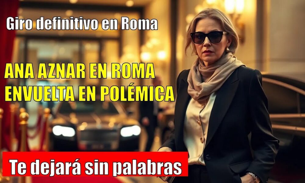 REVELA POLÉMICA: PASO DECISIVO EN LA VIDA DE ANA AZNAR EN ROMA