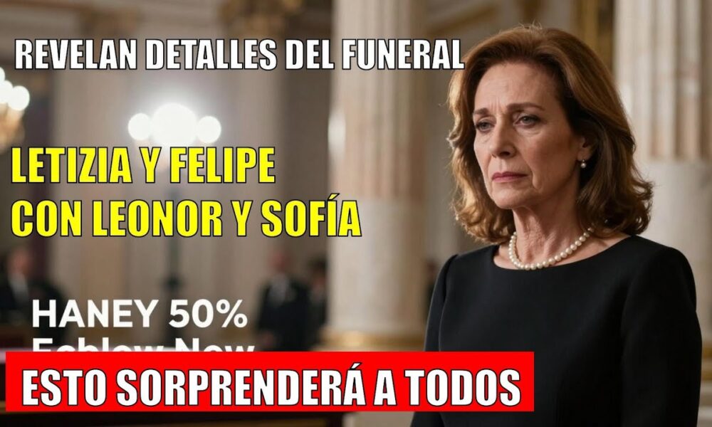 Letizia LUCE sobria en ATENAS durante el funeral de Irene de Grecia