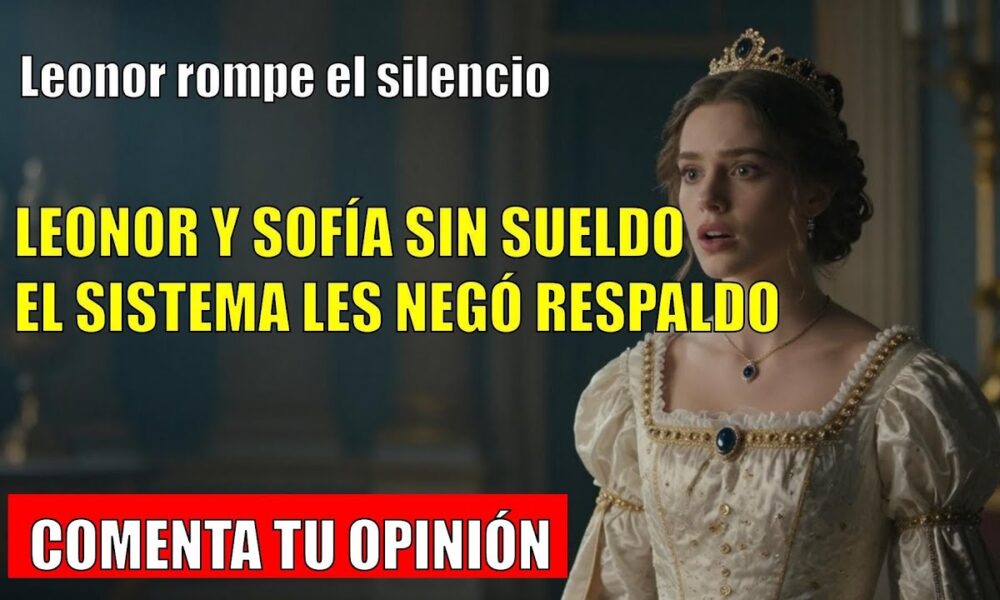 Leonor DESVELA su situación sin sueldo