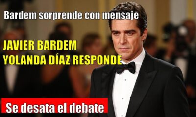 Javier Bardem LUCE un cartel No a la guerra en los Oscars