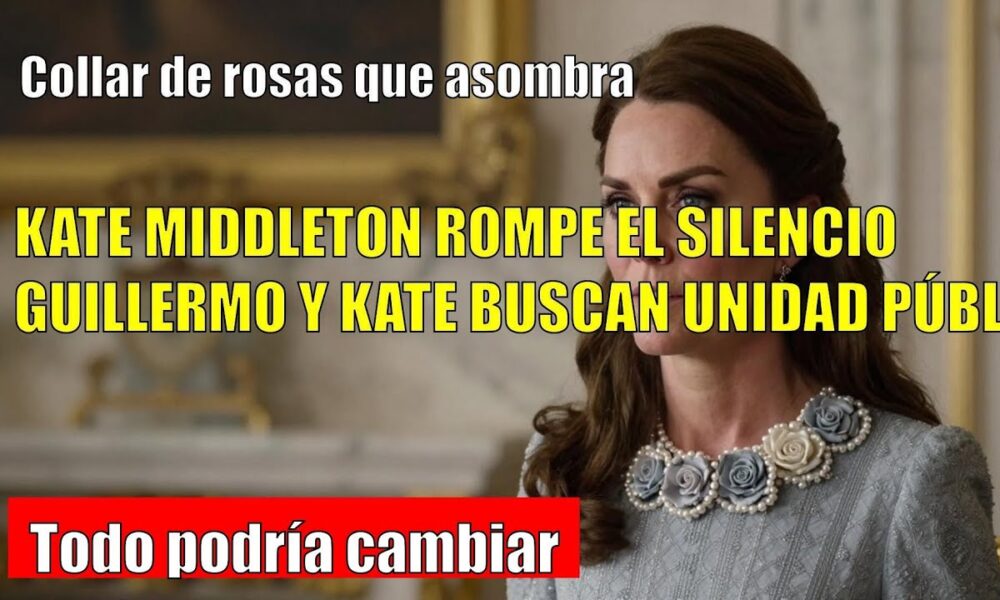 Kate Middleton LUCE un collar de rosas y perlas