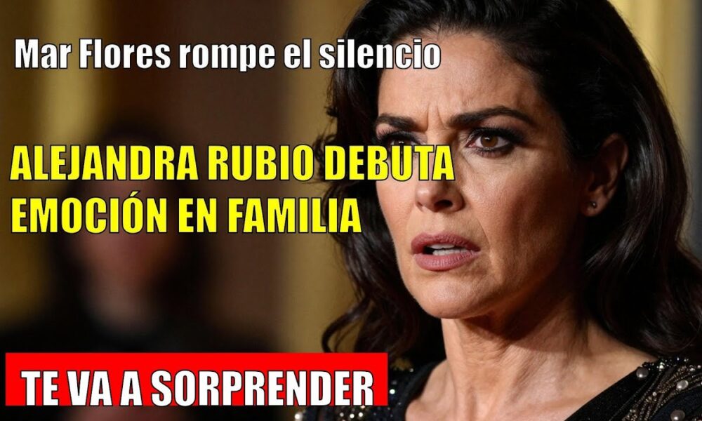 MAR FLORES MUESTRA su postura sobre la novela de Alejandra Rubio