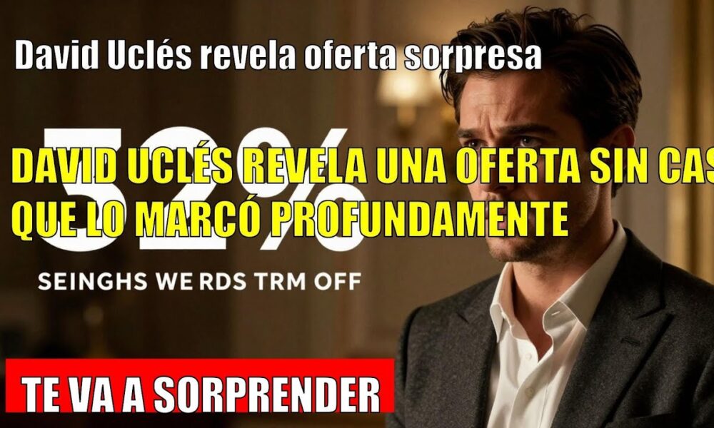 David Uclés CONFIESA EXCLUSIVA la oferta de La Voz sin casting