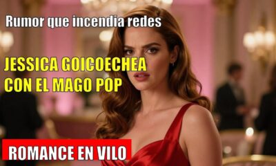 Jessica Goicoechea CAPTAN beso con El mago Pop