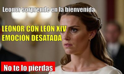 Leonor SORPRENDE en la bienvenida al Papa León XIV