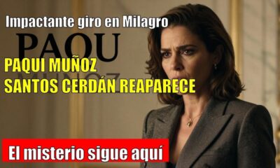 Paqui Muñoz CAPTAN en Milagro viendo el PASO de la VIRGEN