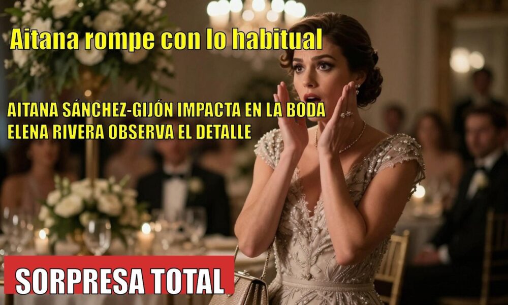 Aitana SORPRENDE cambiando el clutch por un shopper en la boda de Elena Rivera