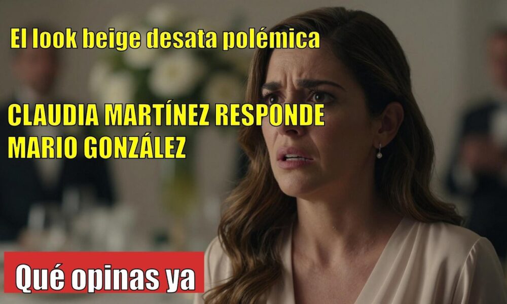 Claudia Martínez RESPONDE a las críticas por su look beige en la boda