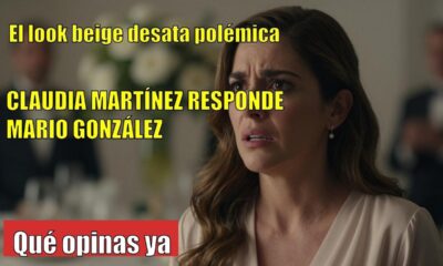 Claudia Martínez RESPONDE a las críticas por su look beige en la boda