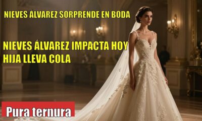 Nieves Álvarez SORPRENDE en su boda: llega con sus hijos y su hija lleva la cola