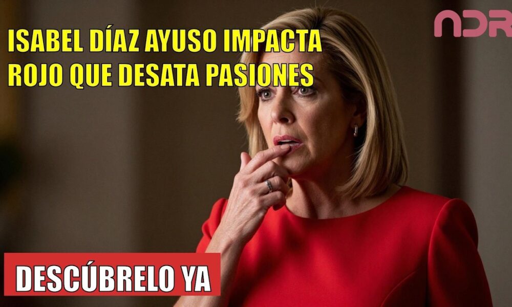 Isabel Díaz Ayuso SORPRENDE con su look rojo para recibir a los Macron